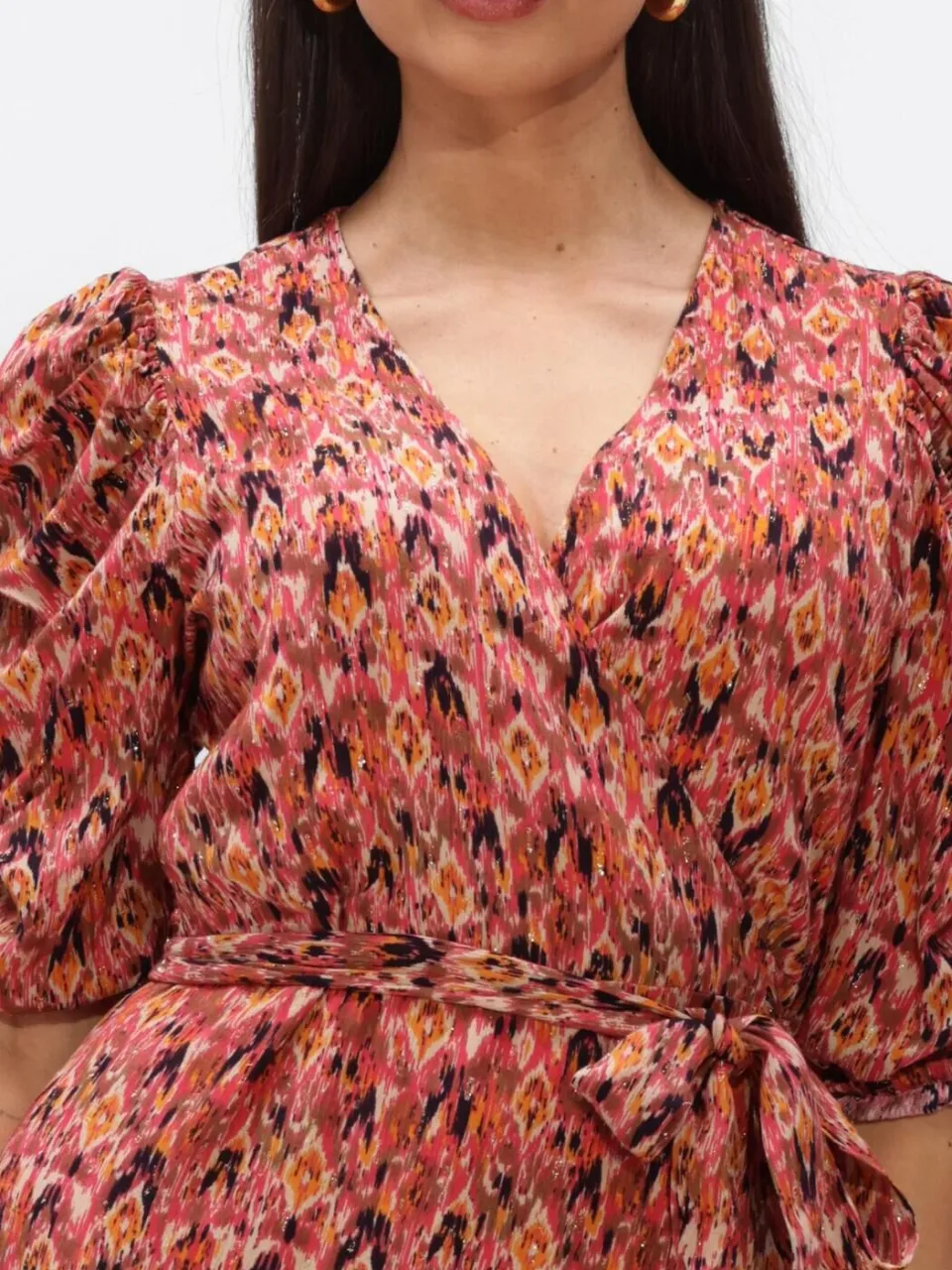 Aaiko Dames Jurken Pida Ikat Vis 512 - Multi, foto 4