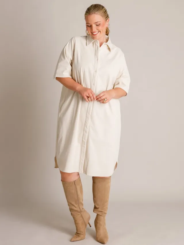 Yest Curve YCTifany Dresses - Beige Cream - maat 1(48)