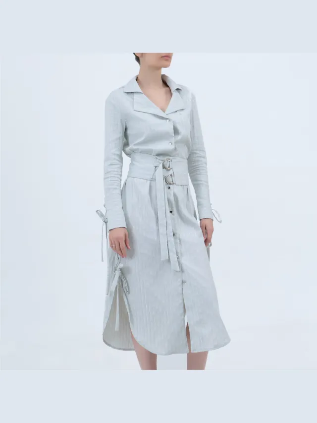 Smart & Joy Lange kleermakershirtjurk Mint