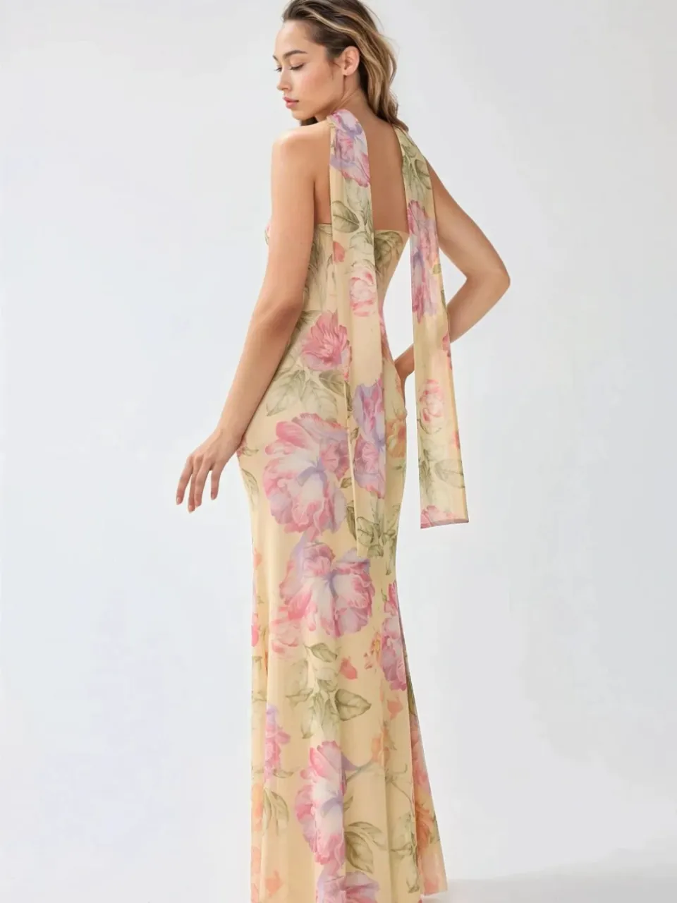 Hiccup Strapless Bloemen Bodycon Maxi Jurk veelkleurig, foto 2