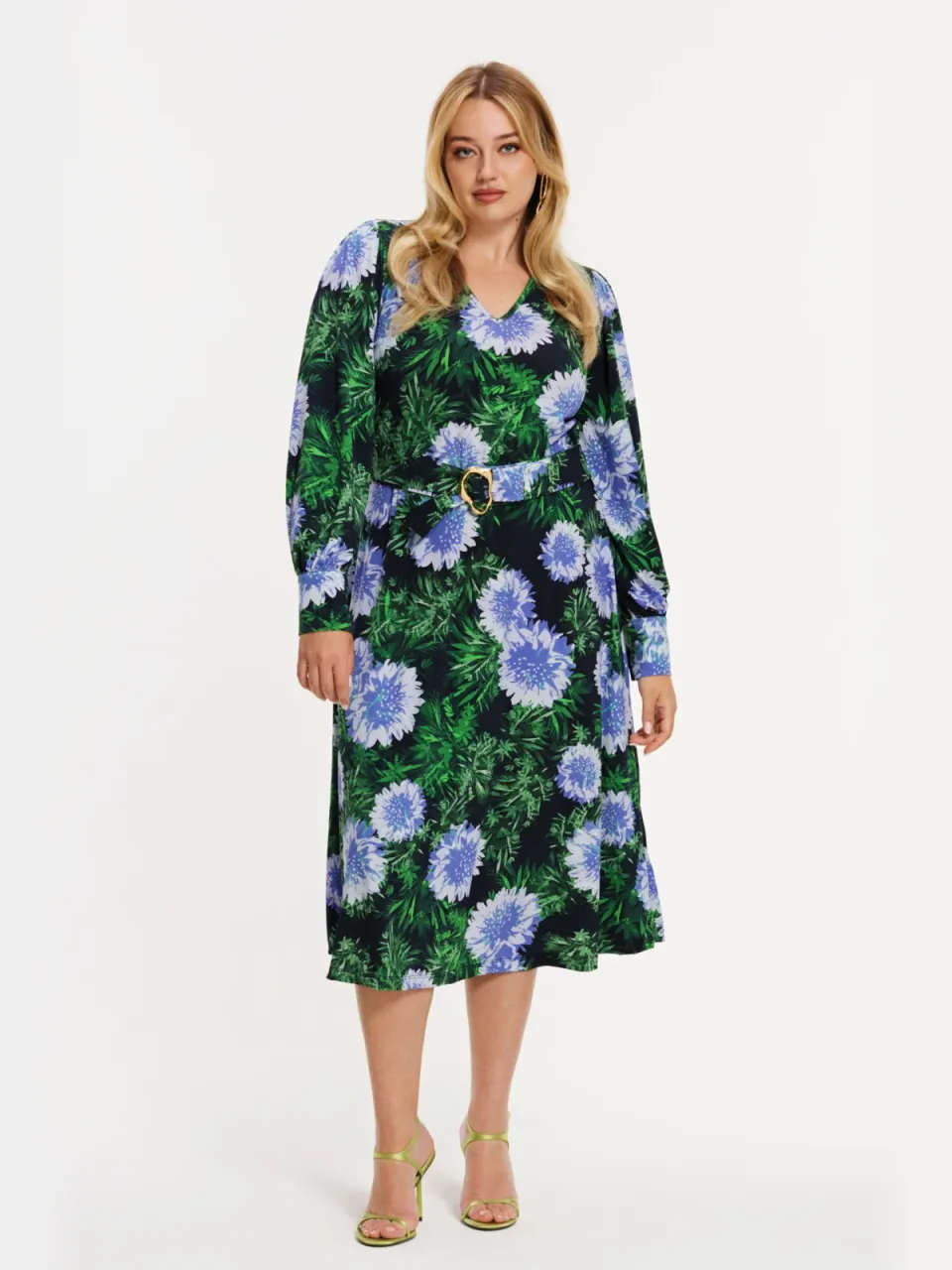 Yoek Full Blossom jurk blauw, foto 2