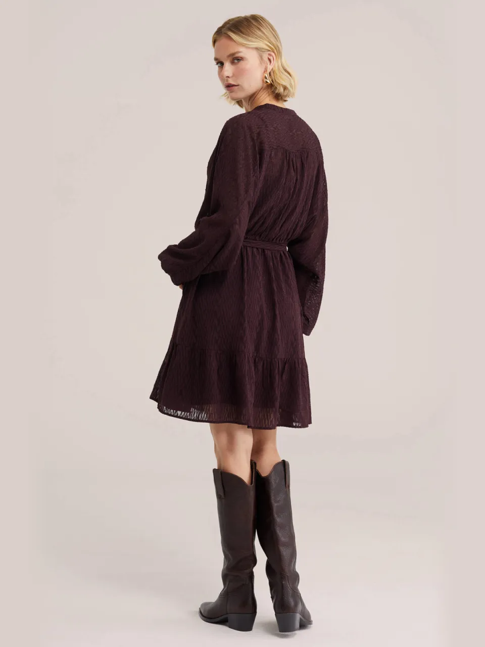 WE Fashion korte jurk - aubergine, foto 2