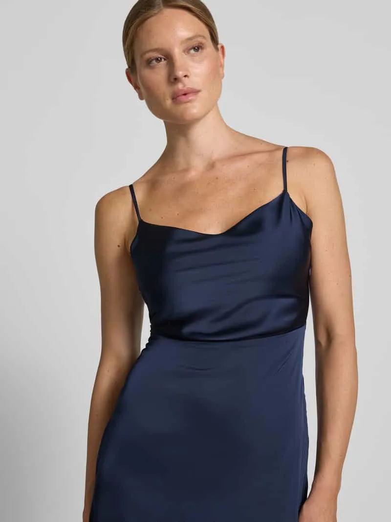 Vila Avondjurk van satijn model 'RAVENNA' marineblauw, foto 4