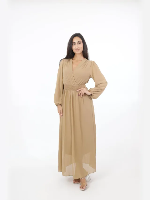Elara Maxikleid Camel