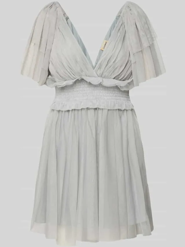Lace & Beads Cocktailjurk met V-hals en tailleband groen, foto 2