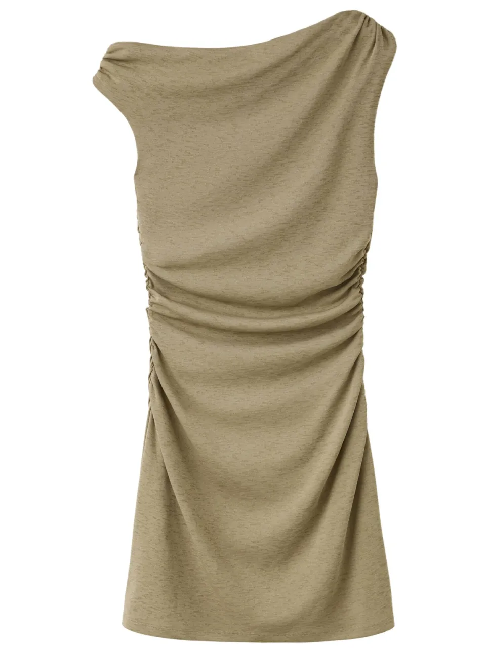Mango korte off shoulder jurk - lichtkaki, foto 2
