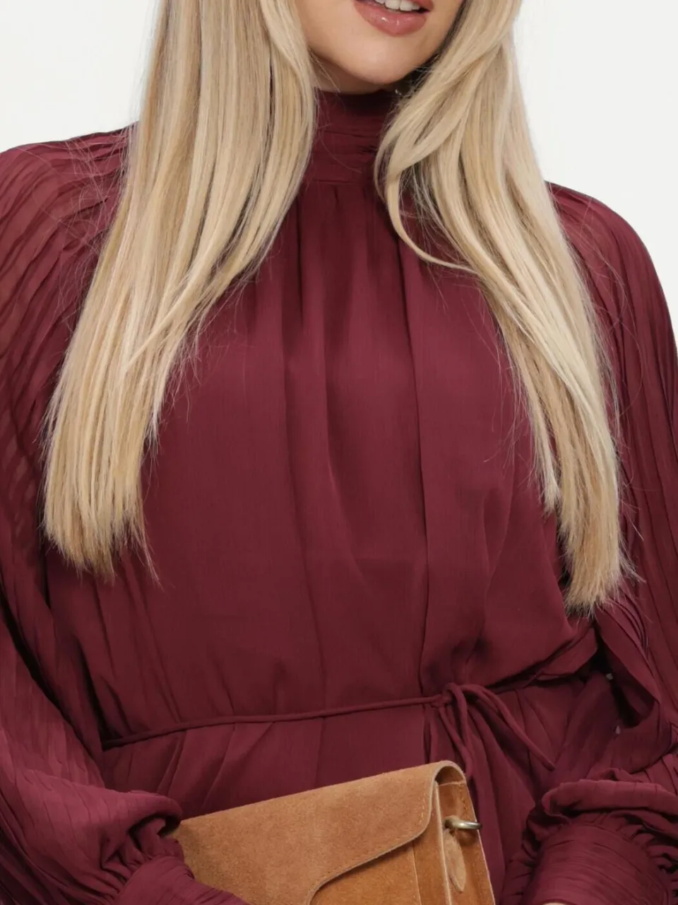 Y.A.S. YAS Dames Jurken Yasolera Ls Midi Dress S. - Bordeaux, foto 4