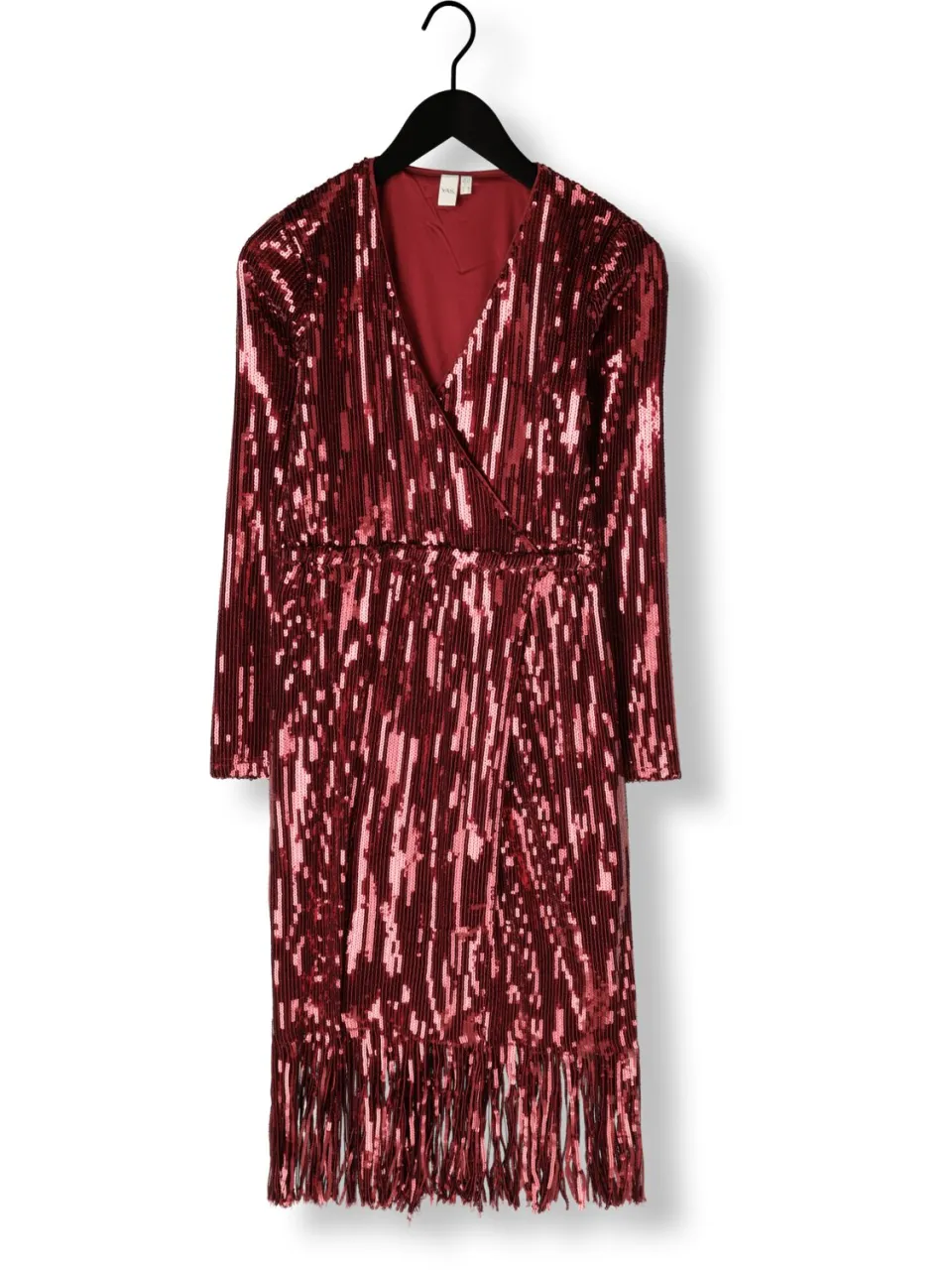 Y.A.S. YAS Dames Jurken Yastio Ls Sequin Dress - Bordeaux, foto 2