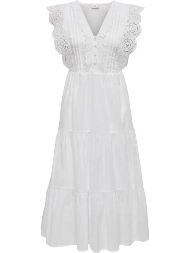 JDY Jurk JDYSARA Midi-jurk Bright White