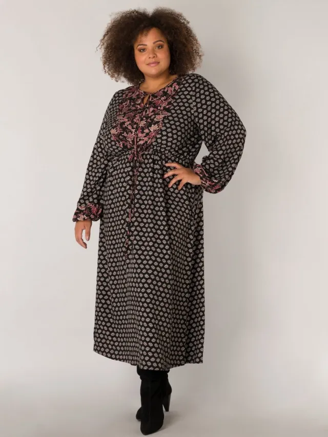 Yesta Destiny Jurk - Black/Multi-Colour-0(44)