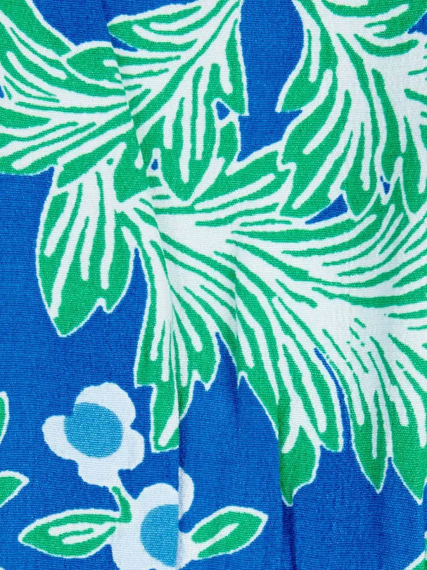 Miss Etam Plus viscose midi gebloemde zomerjurk - blauw, foto 5