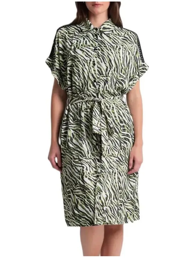 Freeman T.Porter Jurk Freeman T.Porter Raffia Tigerly Groen