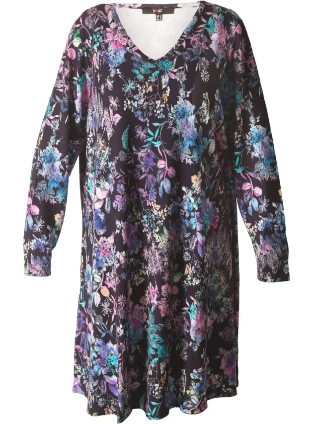 Yesta Jurk Amalie Essential Yesta 105CM Rainbow Purple/Multi-Colour