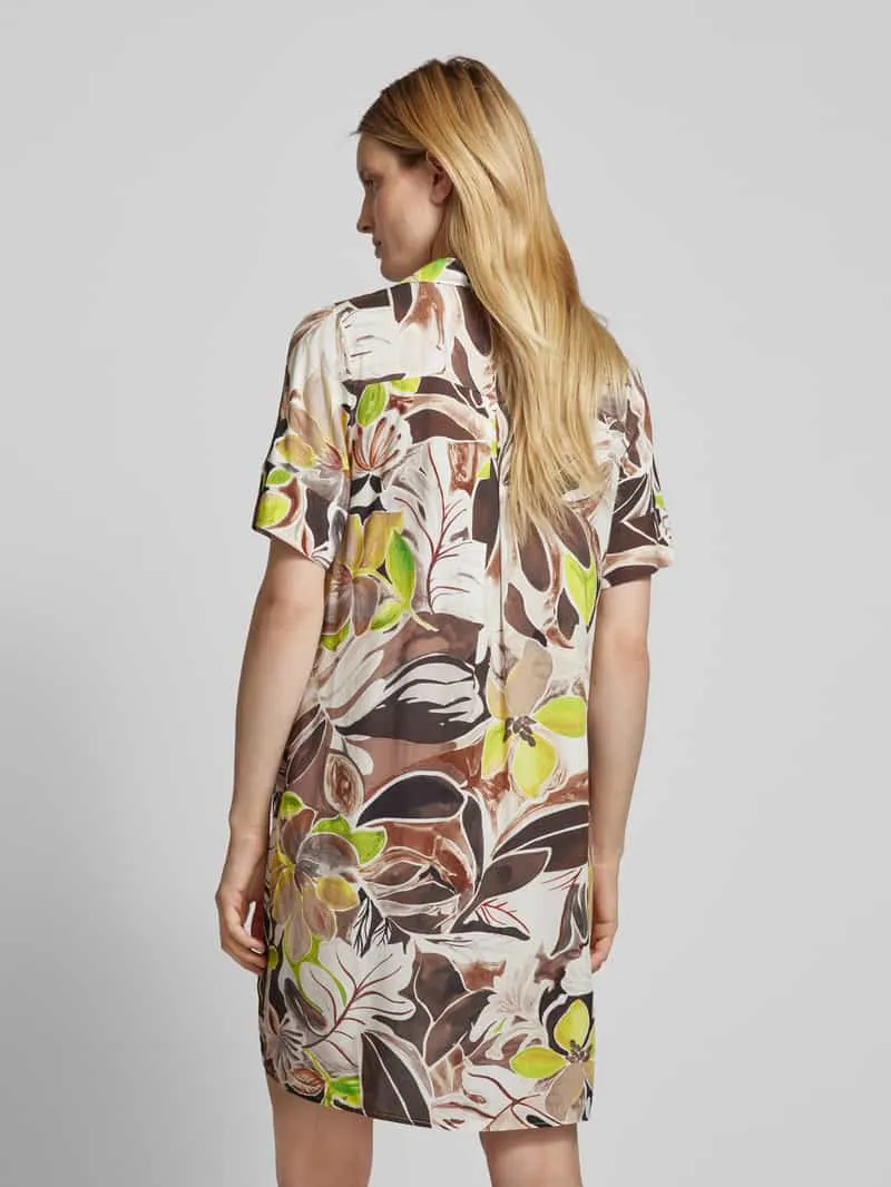 HeartKiss Knielange jurk met V-hals beige, foto 3