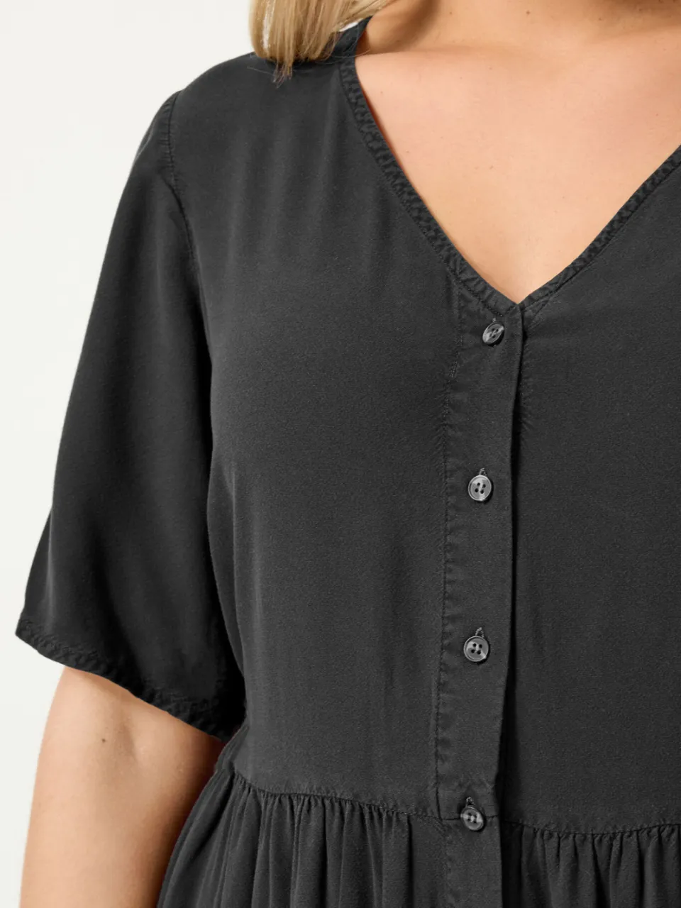 Yours Zwarte Chambray Theejurk-64, foto 3