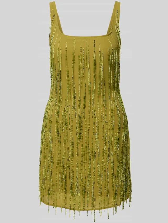 Topshop Mini-jurk met franjes model 'ELLEN' groen gemêleerd, foto 2