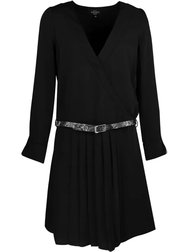 Nikkie zwarte wikkeljurk River dress
