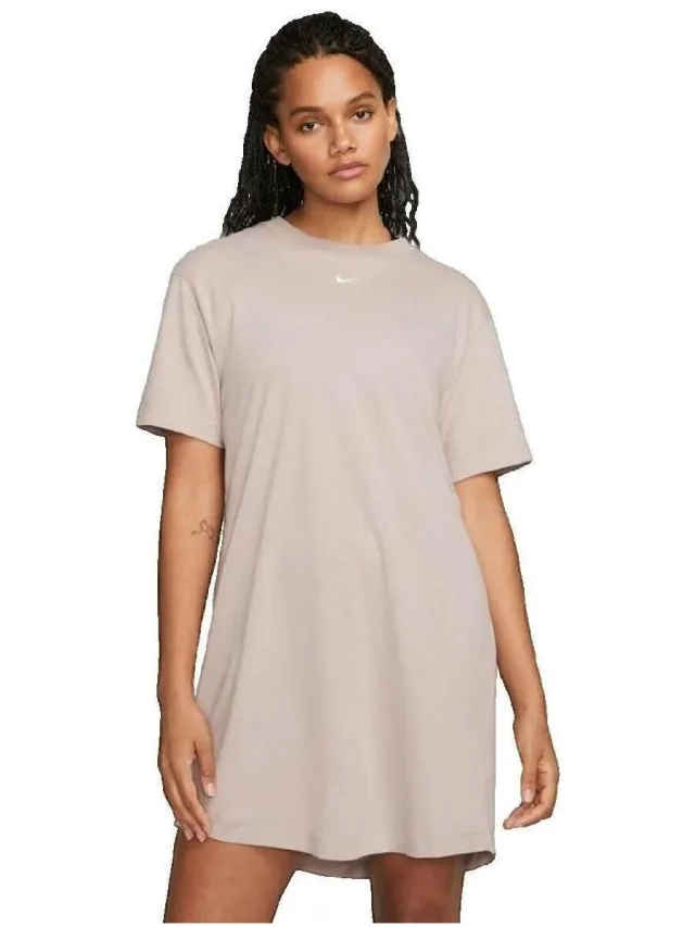 Nike Korte Jurk Nike Robe Essentielle Oversize Beige