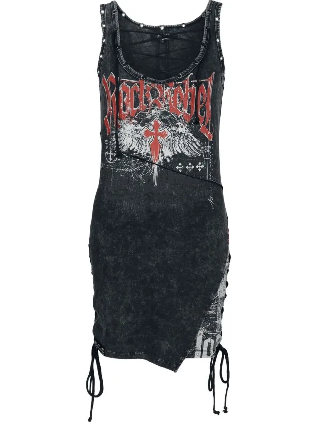 Rock Rebel by EMP Mini-jurk - Dames Grijs