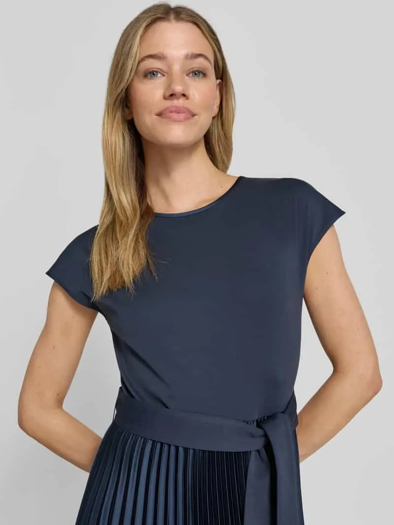 Max Mara regular fit vrijetijdsjurk met plooirok model 'GELA' donkerblauw, foto 3