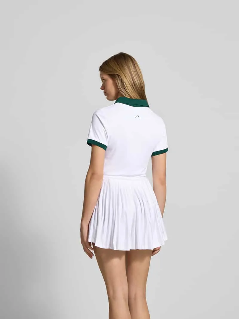 Varley Mini-jurk met polokraag wit, foto 3