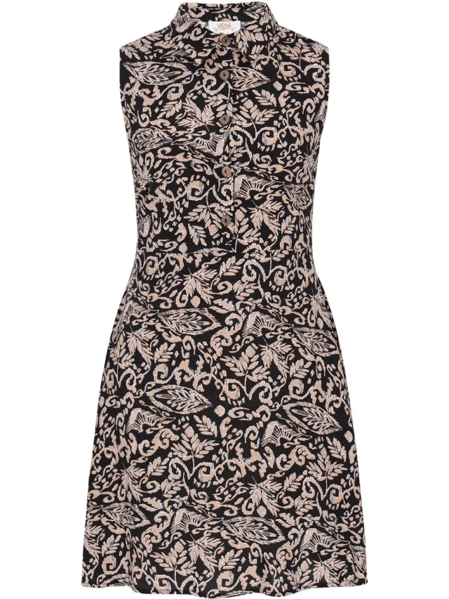 Usha Dress black beige