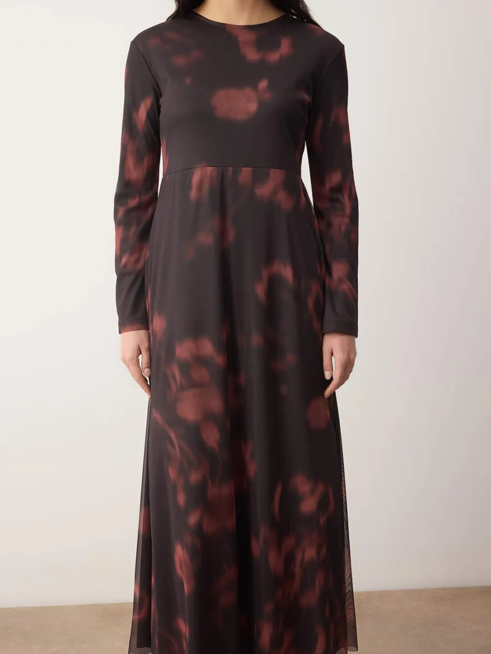 Trendyol Modest Dames Meerkleurig Tie-dye print Maxi Lang Casual Bodycon Modest Jurken veelkleurig, foto 2