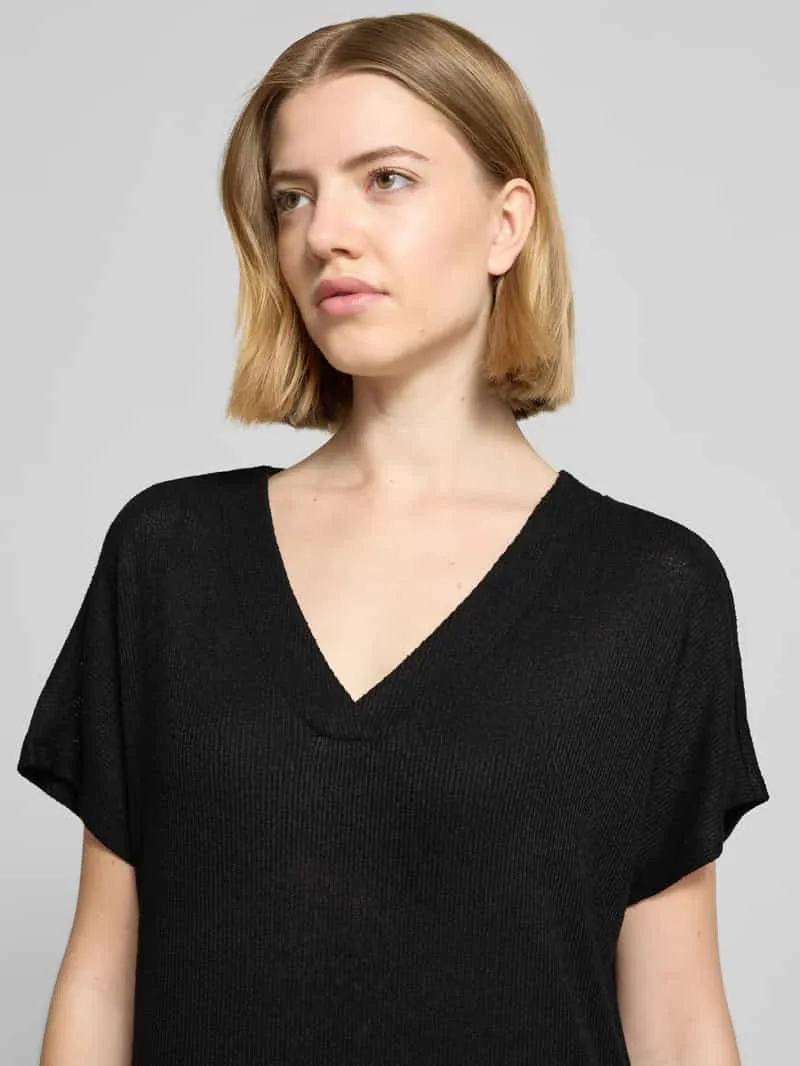 Soyaconcept Tricotjurk met V-hals model 'Delia' zwart, foto 4