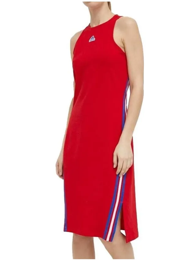 Adidas Korte Jurk adidas W Fi 3s Dress Rood