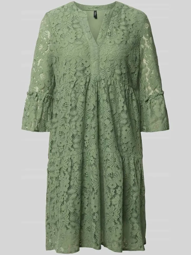 Vero Moda VMHONEY kanten jurk groen, foto 2
