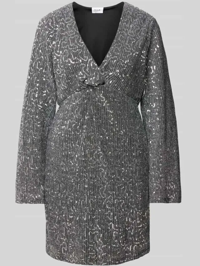Vila Mini-jurk met pailletten, model 'SANADU' zilver, foto 2