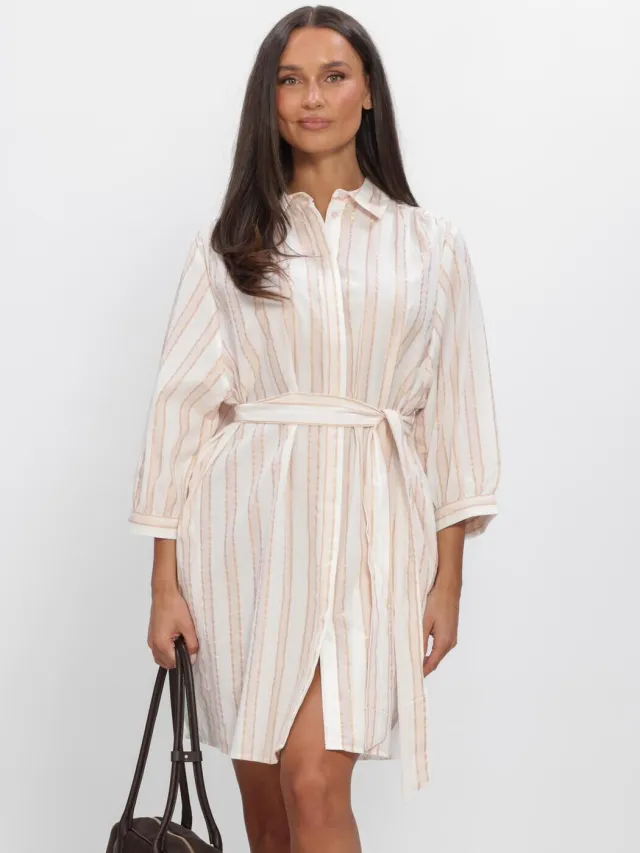 MINUS Dames Jurken Mspatricia Short Dress - Gebroken Wit