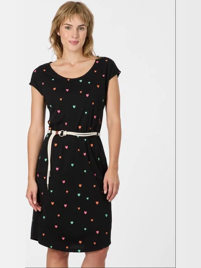 Ragwear LILITHE PRINT Dames Mini-jurk - zwart