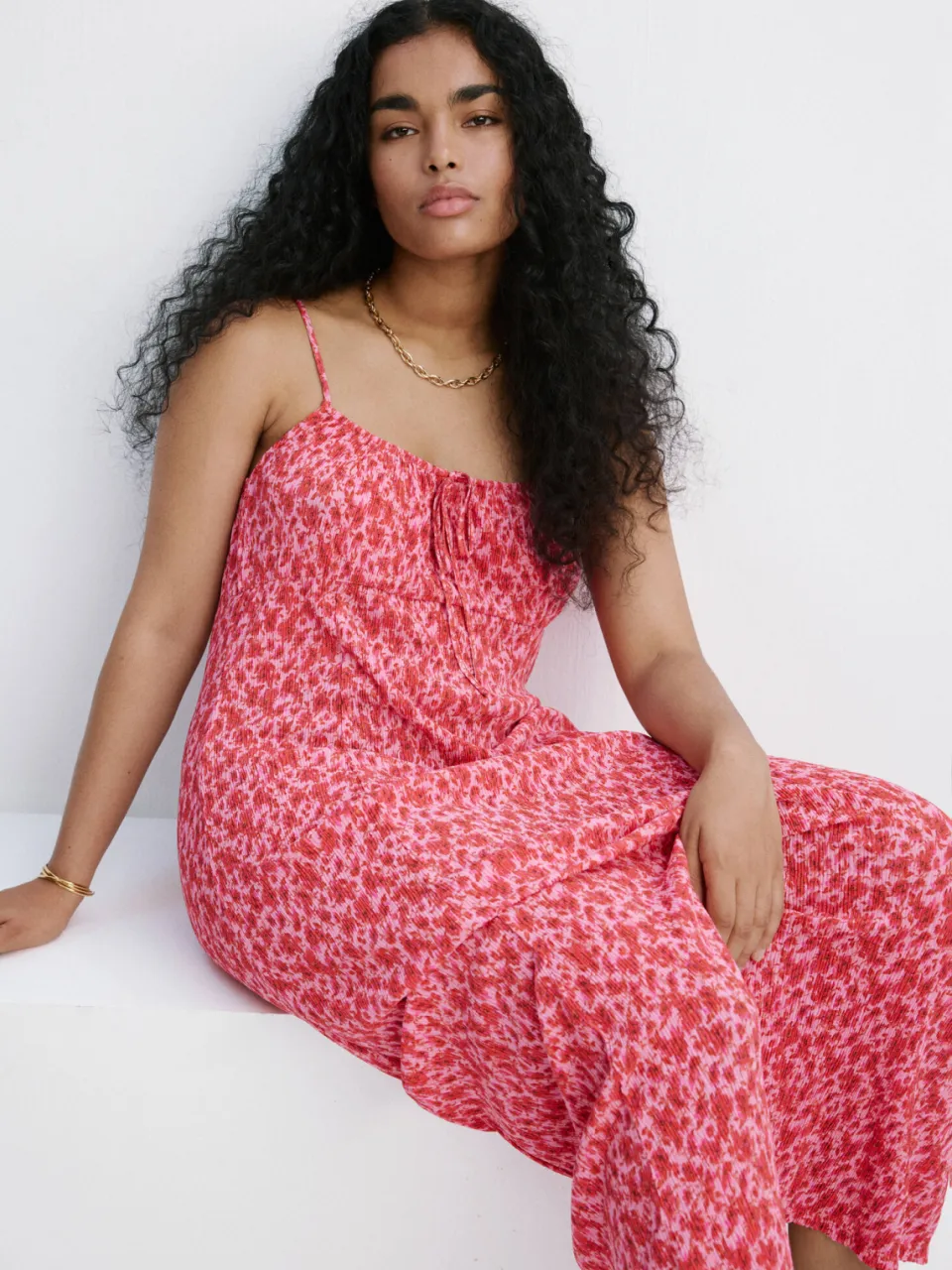 Mango zomerjurk met print - rood, foto 3
