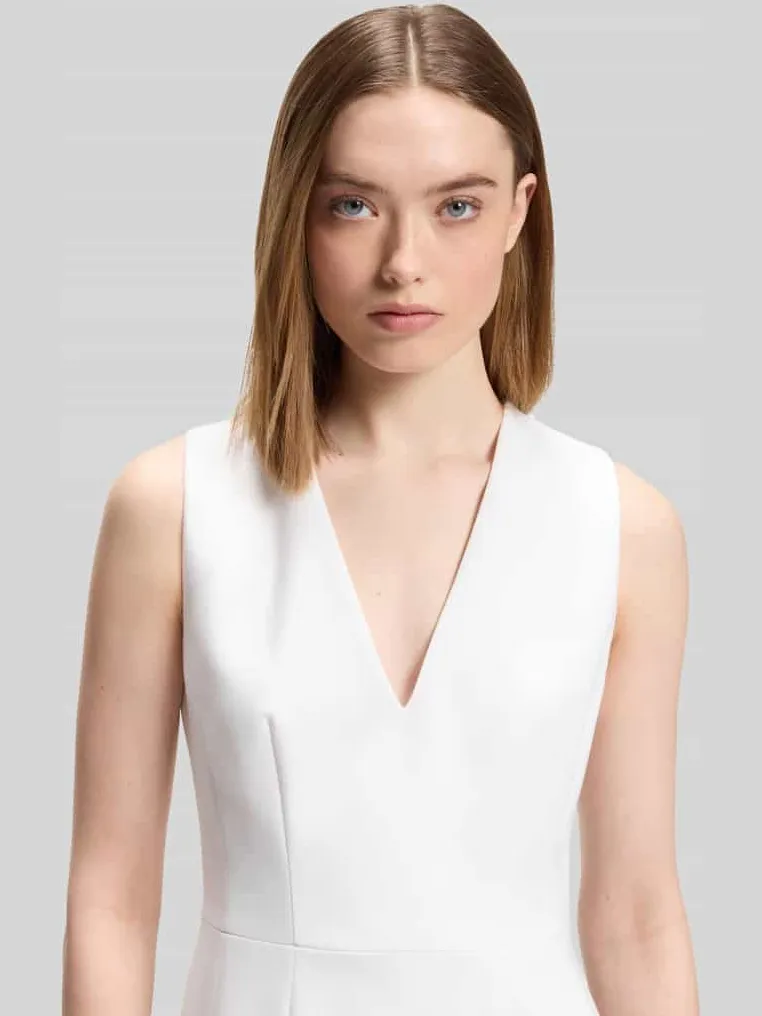 Hugo Nauwsluitende vrijetijdsjurk met diepe V-hals model 'KERSTY' offwhite, foto 5