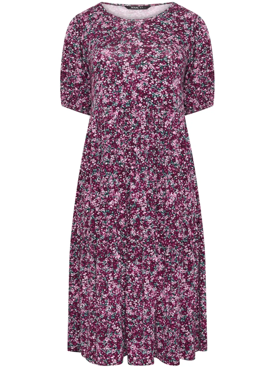 Yours Roze Maxijurk Met Fijne Bloemenprint, foto 3