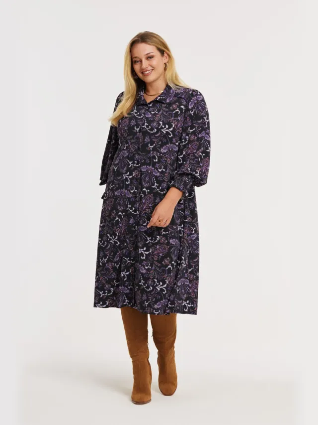Yoek Jurk BOHO | Paars