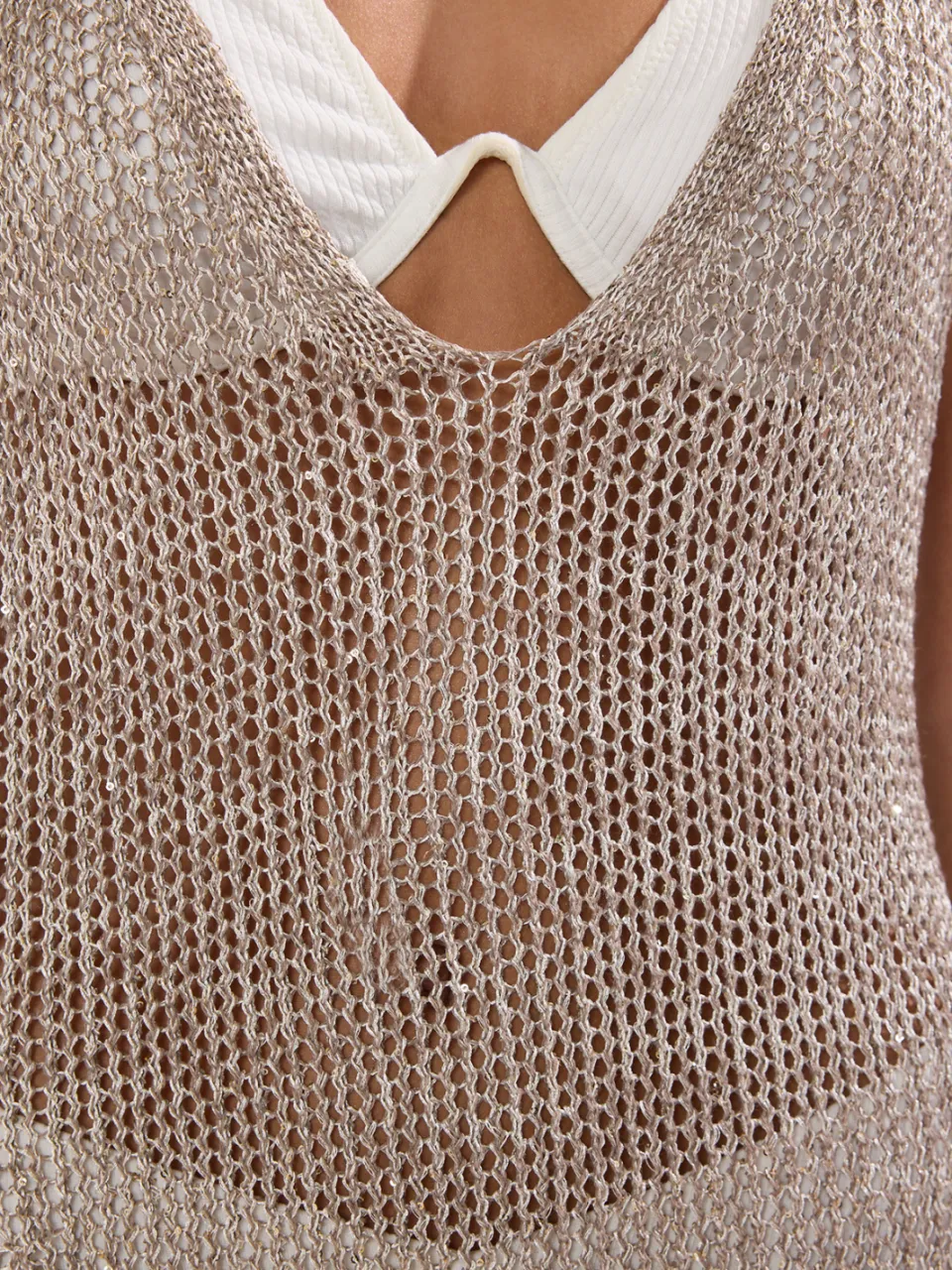 Trendyol TRENDYOLMİLLA Dames Beige Kleurverloop Maxi Mouwloos Strandkleding Recht Jurken, foto 2