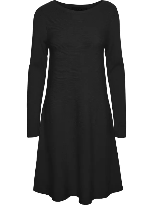 Vero Moda Gebreide jurk VMNANCY Korte jurk zwart