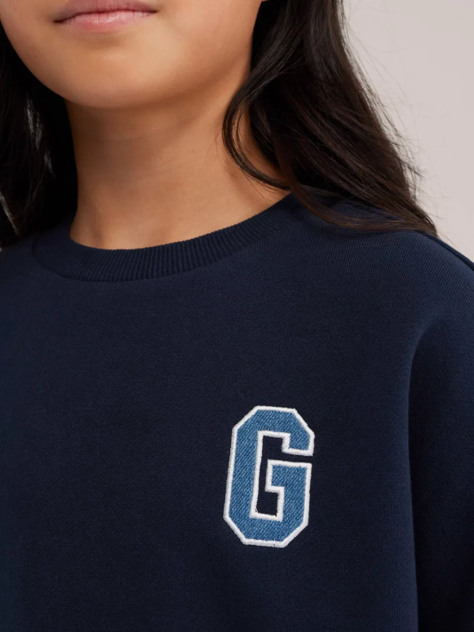 WE Fashion midi sweatjurk donkerblauw/lichtblauw, foto 5