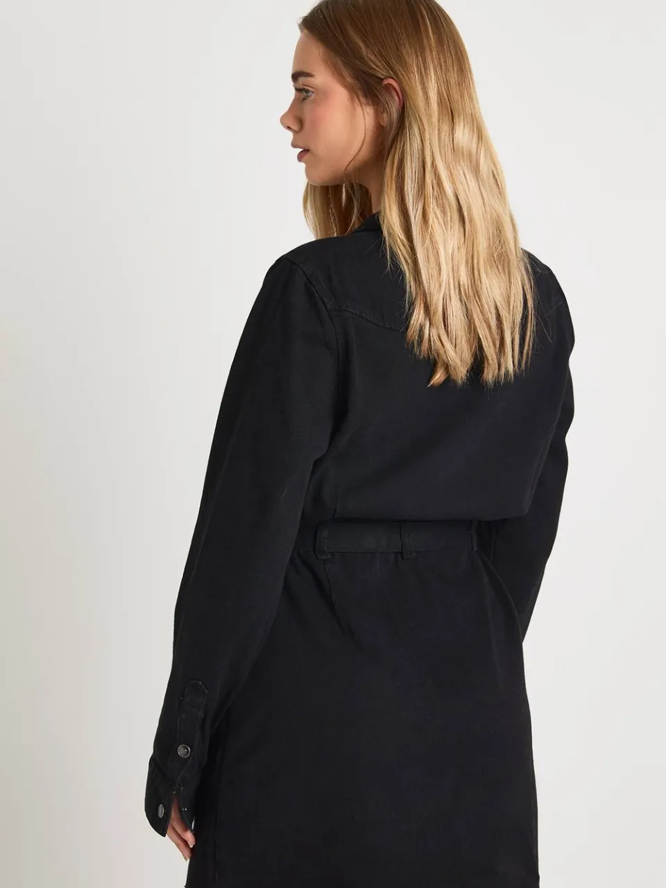 boohoo Dames Denim Overhemdjurk, foto 2