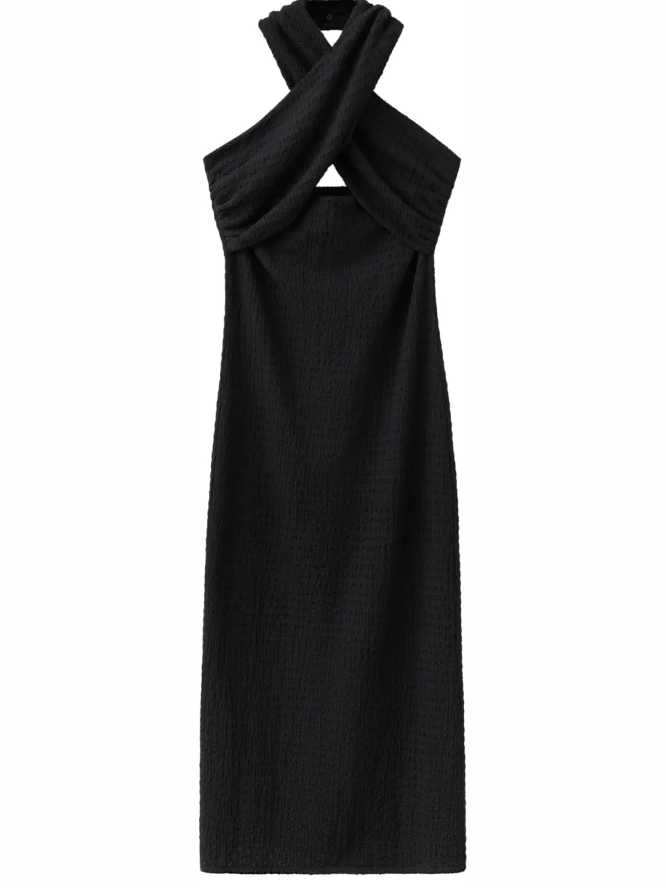 Mango halter midi jurk - zwart, foto 3