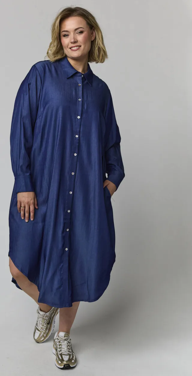 Gozzip blousejurk - donkerblauw
