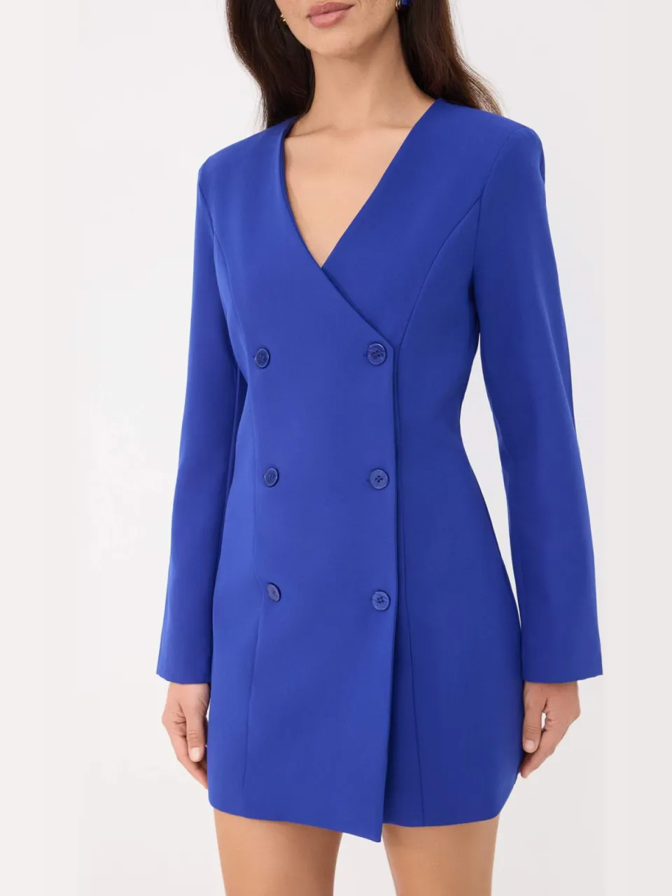 Trendyol TRENDYOLMİLLA Dames Blauw Effen Kort / Mini Lang Avond / Dagelijks Blazer Jurk Jurken, foto 2