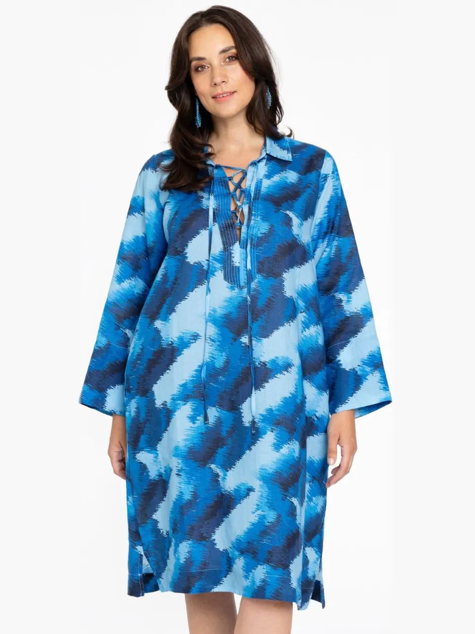 Yoek Jurk met koordjes | Blauw, foto 2