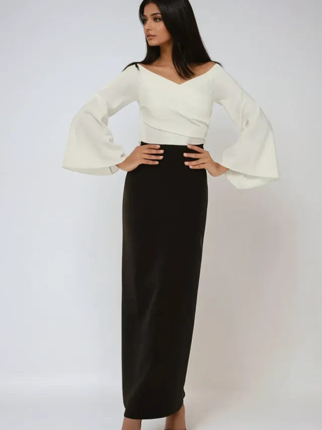 Hiccup Elegante Exclusieve Op Maat Gemaakte Maxi-jurk Zwart