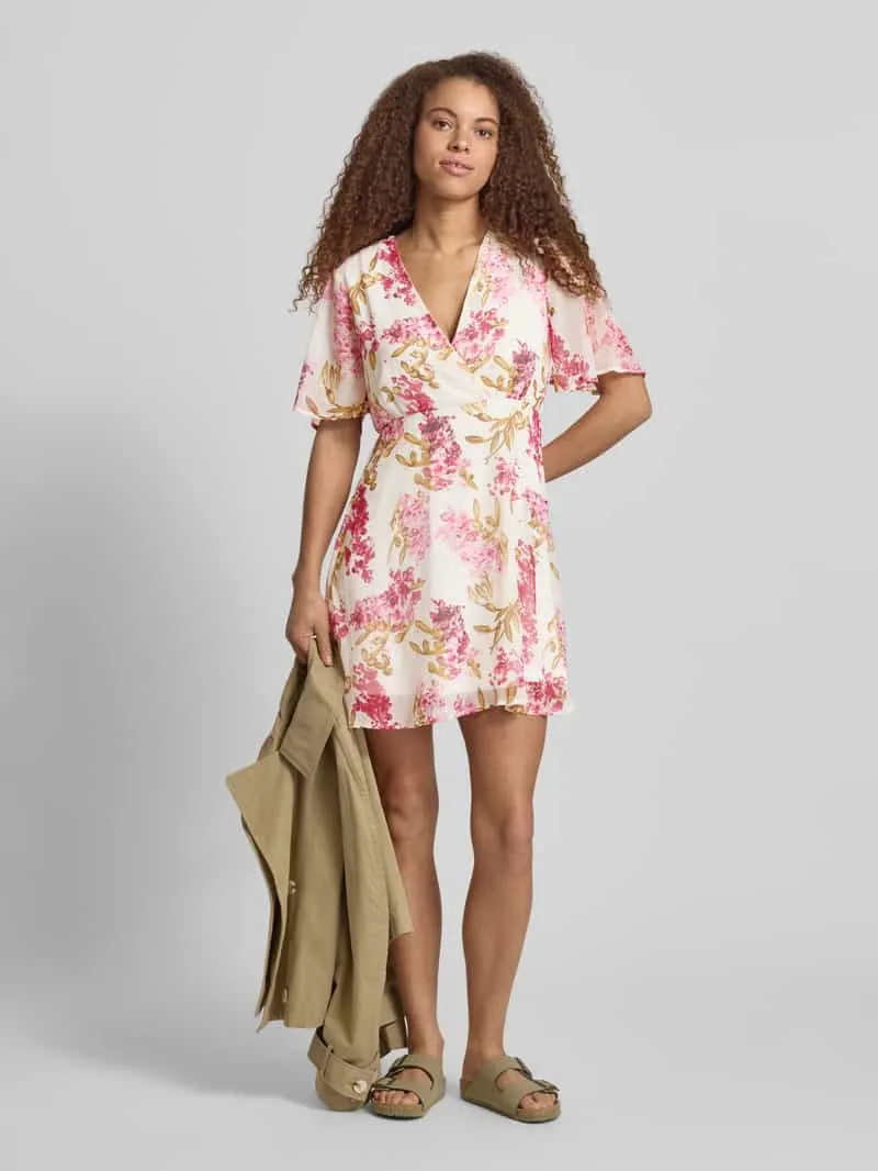 Only mini-jurk van crêpe-chiffon model 'STAR-SUA' wit, foto 4