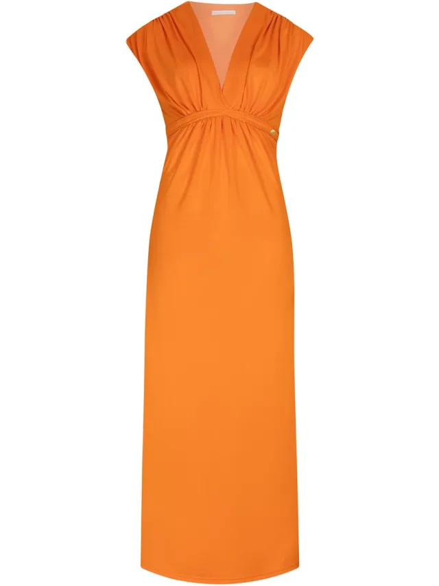 Chic by Lirette Kimono jurk Natural - Oranje
