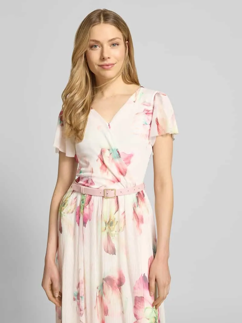 ZABAIONE midi-jurk met riem model 'Be44lla' oudroze, foto 4