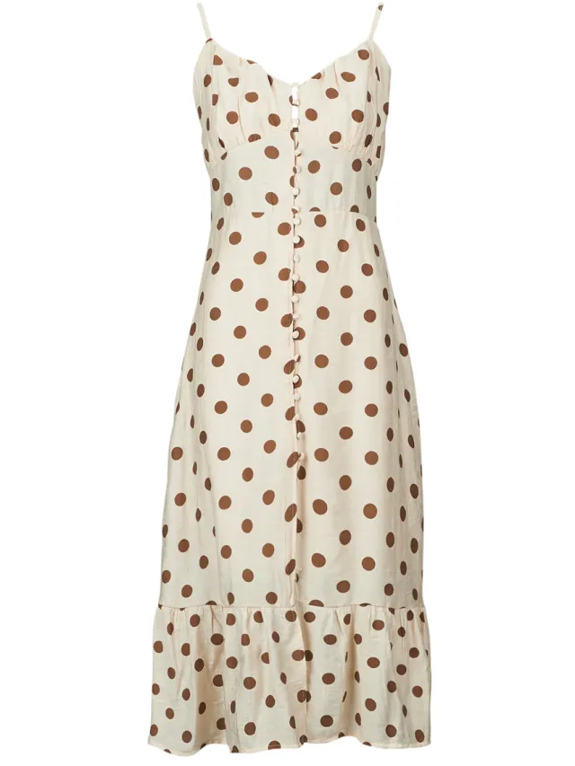 Betty London Lange Jurk Betty London LENA Beige
